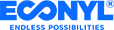 Econyl logo blå bokstaver